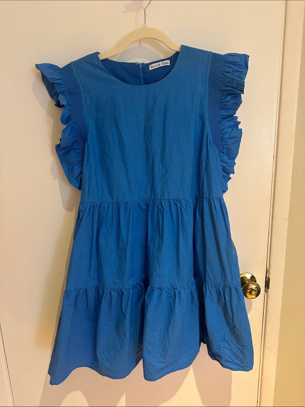 Anna Rae | Dresses | Ready To Dress Up Or Down Bright Blue Tiered ...
